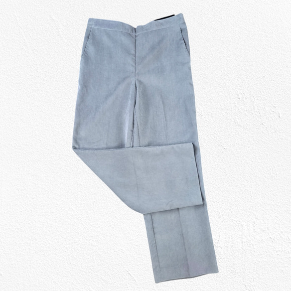 Alfred Dunner Gray Corduroy Mid Rise Pull On Classic Straight Pants Size 6P - Picture 1 of 11